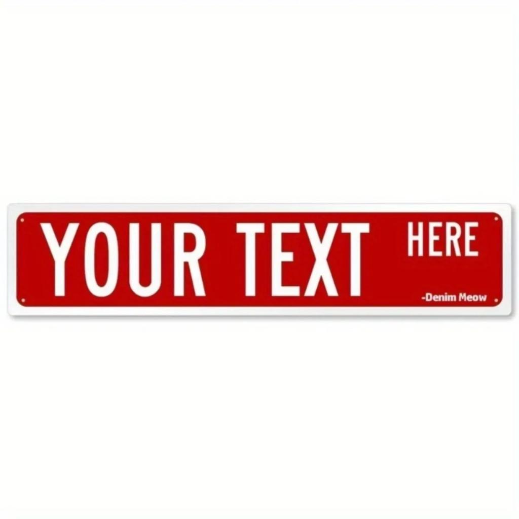 Custom Aluminum Metal Sign Personalized Text Street Plate Home Wall Decor