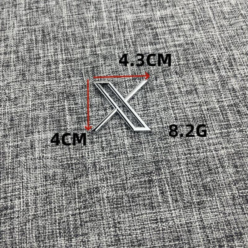 Car motorcycle electric car personalized DIY metal modification X letter labeling body side label tail label fuel tank cover labeling