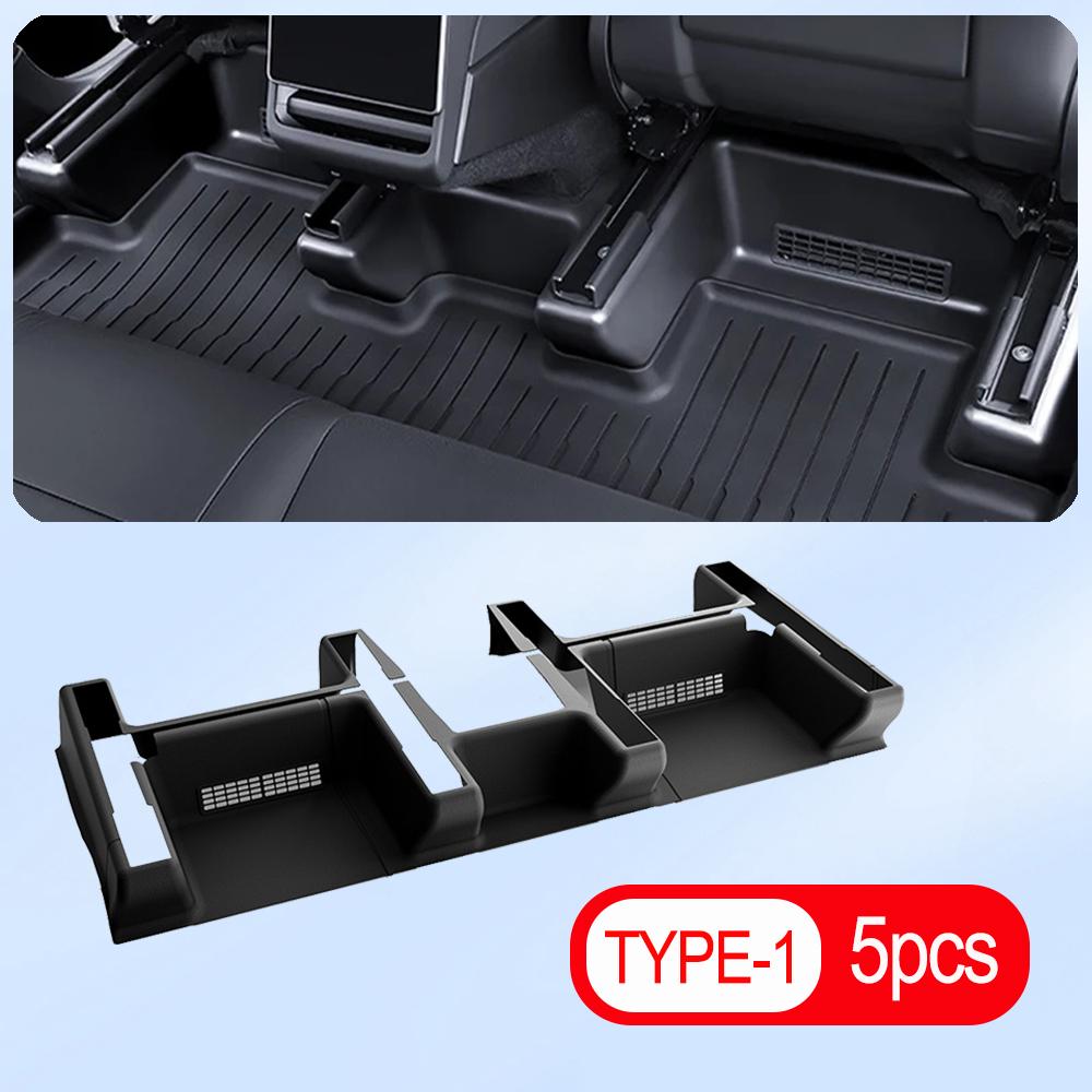 5 7PCS Seat Slide Rail Pad Cover for Tesla Model Y Juniper 2026 2026 Underseat Protector Seat Track Cover Mat Travel Accessories