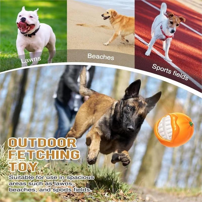 Dog Chew Toys Built-in Sound Orange Dog Toys Safe Material Bite Resistant Tough Squeak Toy Outdoor Training Toys Dog Indoor Toys
