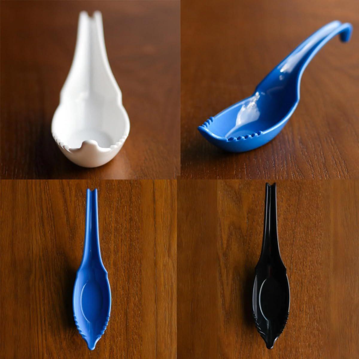 

2 In1 Ramen Noodle Soup Spoon with Fork Black