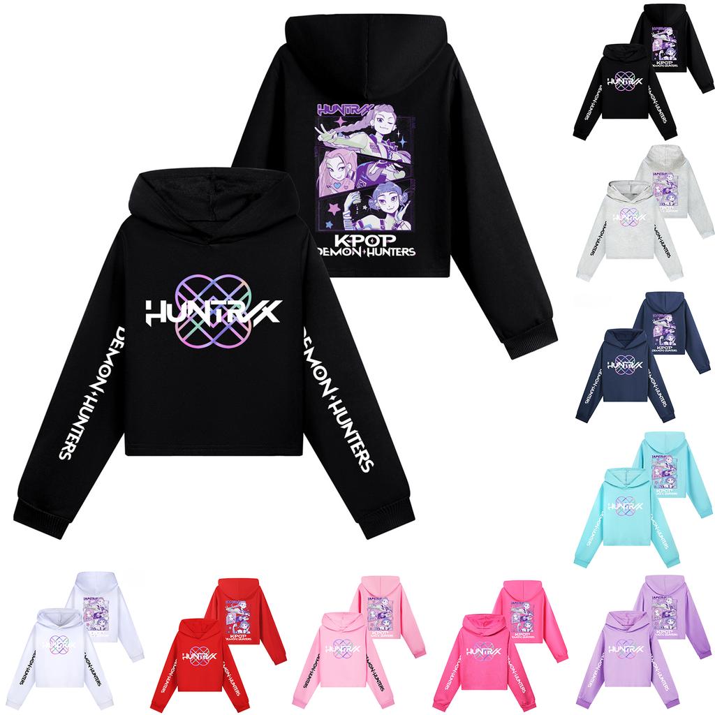 Kids' Long Sleeve Loose Pullover Letter Print Drawstring Hooded Sweatshirt