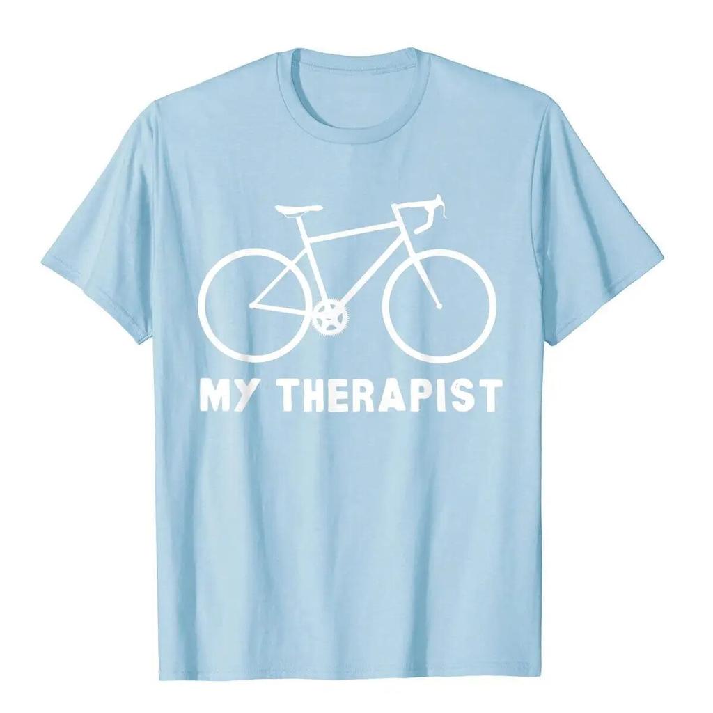 My Therapist Bicycle Funny Bike Riding Rider Cycling Gift T-Shirt Rife Unisex Tops T Shirt Unique T Shirt Cotton Vintage