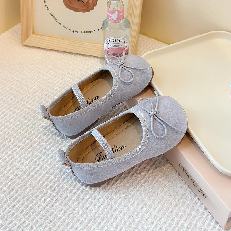 Girls Shoes Low Top Princess Suede Shoe Spring New Shallow Elastic Band Casual Designer Students Ballet Shoes Child I03132