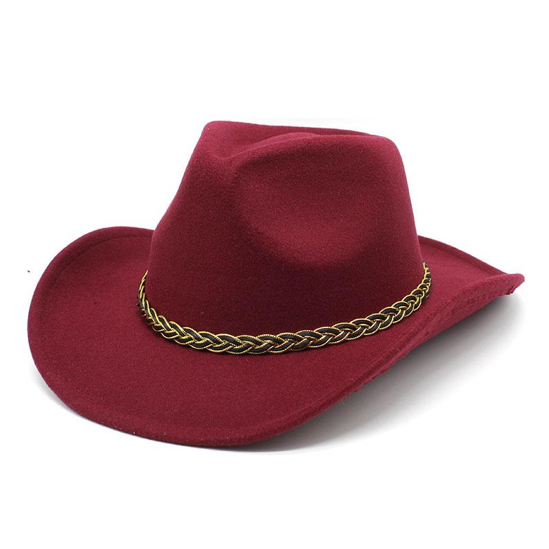 Cappello da Jazz da Gentleman Stile Originale Bordo Piegato Cappello a Cilindro Retrò Cappello in Feltro di Cashmere Etnico Occidentale Cappello per Bambini