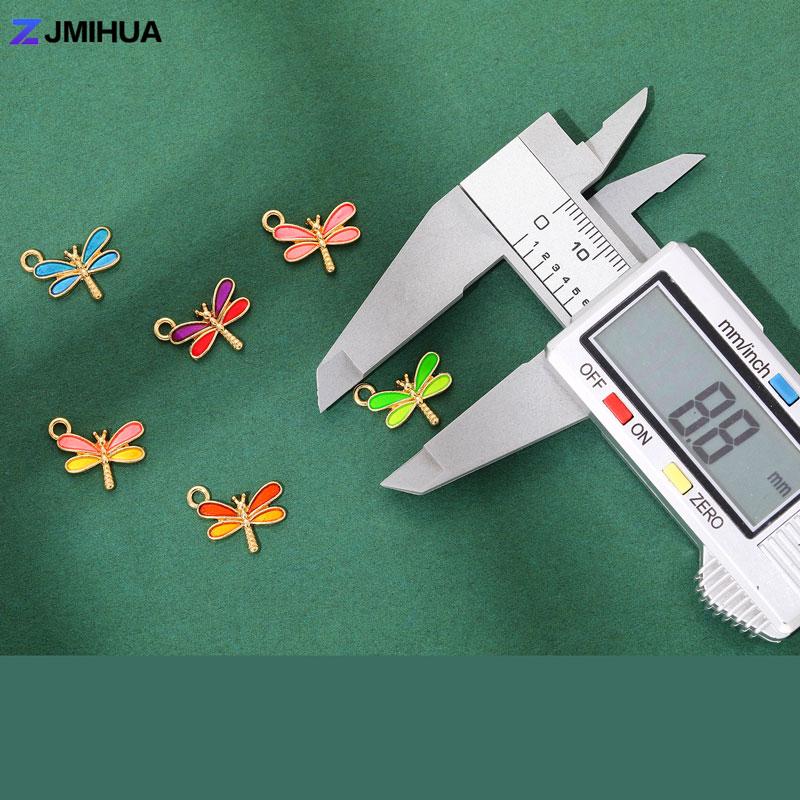 15PCS Enamel Colorful Dragonfly Charms Pendant Supplies For DIY Handmade Earrings Bracelets Jewelry Making Findings Accessories