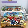 Custom Name Avengers Superhero Team Print 3Pcs Bedding Set,Duvet Cover with 2 Bedro,Pillowcase Home Birthday Gift