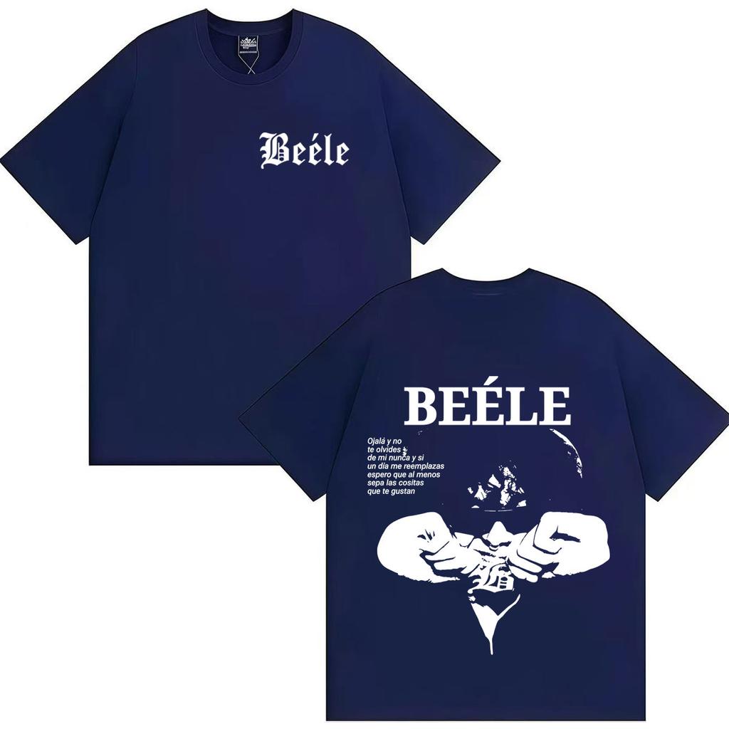 Rapper Beele Borondo 2026 Magliette Uomo Moda T-Shirt Cotone Stampa Double Face Casual Manica Corta Abbigliamento Oversize Unisex