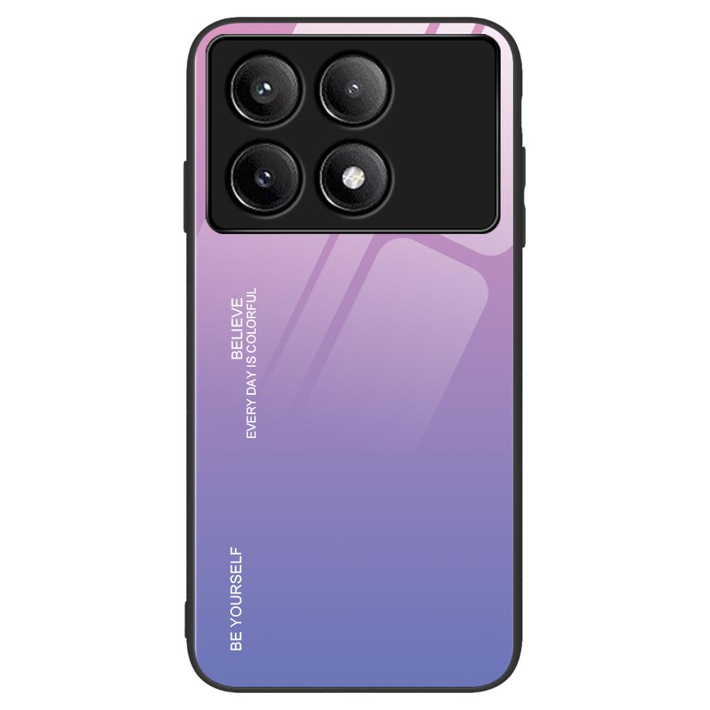 For Xiaomi Poco F6 Pro 5G/Redmi K70 5G/K70 Pro Case Tempered Glass Phone Cover Gradient Color