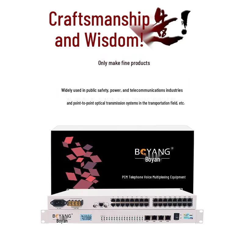 Boyang Rack-Mount E1 PCM Voice & Ethernet Multiplexer