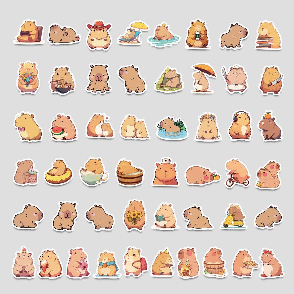 50 Cute Feng Shuibarb Doodle Stickers Suitcase Waterproof Decorative Stickers Cute Animals Children's Stickers