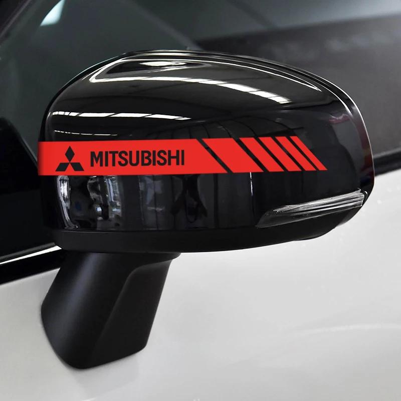 Car Rearview Mirror Side Decal Stripe Sticker Vehicle Body Accessories For Mitsubishi Lancer Asx Outlander Pajero Galant