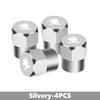 CFP5 For Skoda 4Pcs 3D Metal Tire Valve Caps Car Tyre Air Stems Cover Kamiq MK3 Roomster Rapid Kodiaq Karoq Fabia Enyaq
