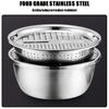 3 in 1 Kitchen Basin Grater, Colander Cutter   with Strainers 10.2 Inch Stainless Steel Mandoline Rice Washing Pasta Mixing Dough Knding Bowls