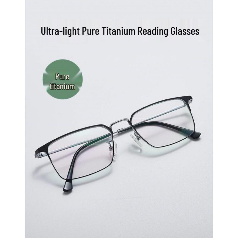 Men's Large Frame Color-Changing Bifocal Reading Glasses with Anti-Blue Light Protection