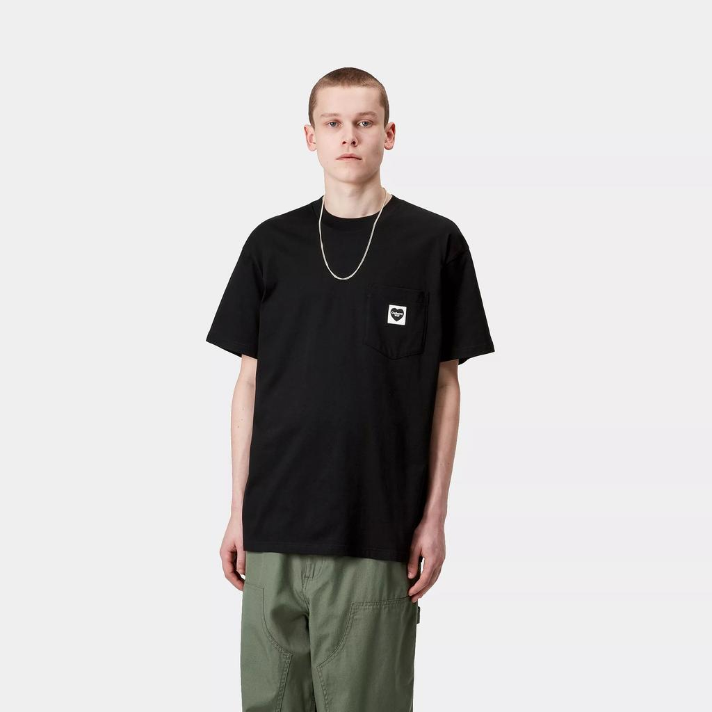 Carhartt WIP S/S Pocket Loose Fit Heart Label Crew Neck T-Shirt Men tops I032128-00E-XX