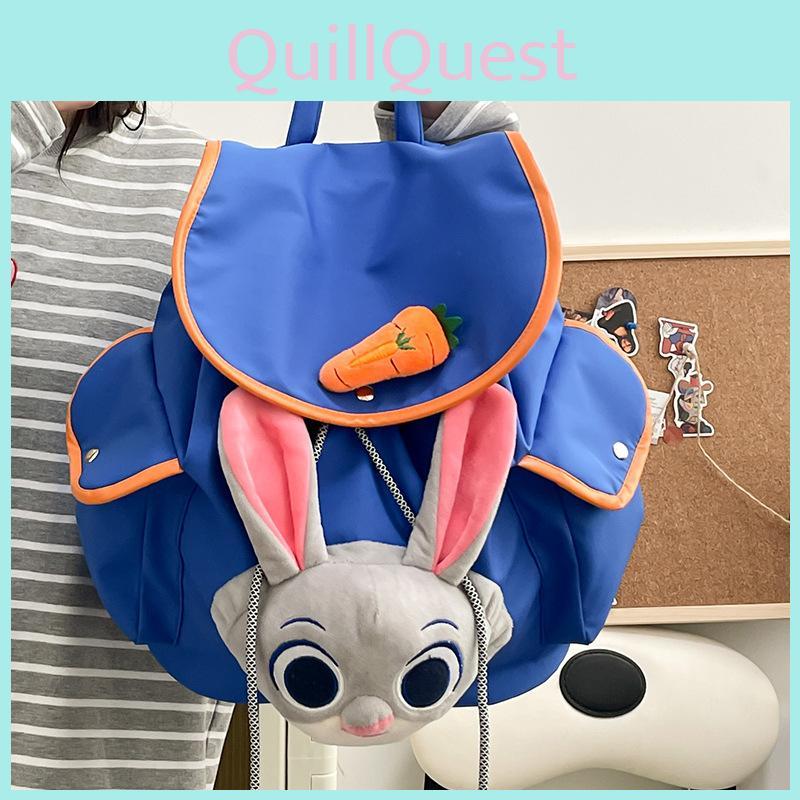 Judy Zootopia Bunny Ears Big Face Package Cartoon Plush Backpack Student