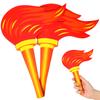 2pcs Simulation Prop Realistic Flameless Paperboard Torch Lightweight Sports Meet Party Performance Decorative Prop For Kids