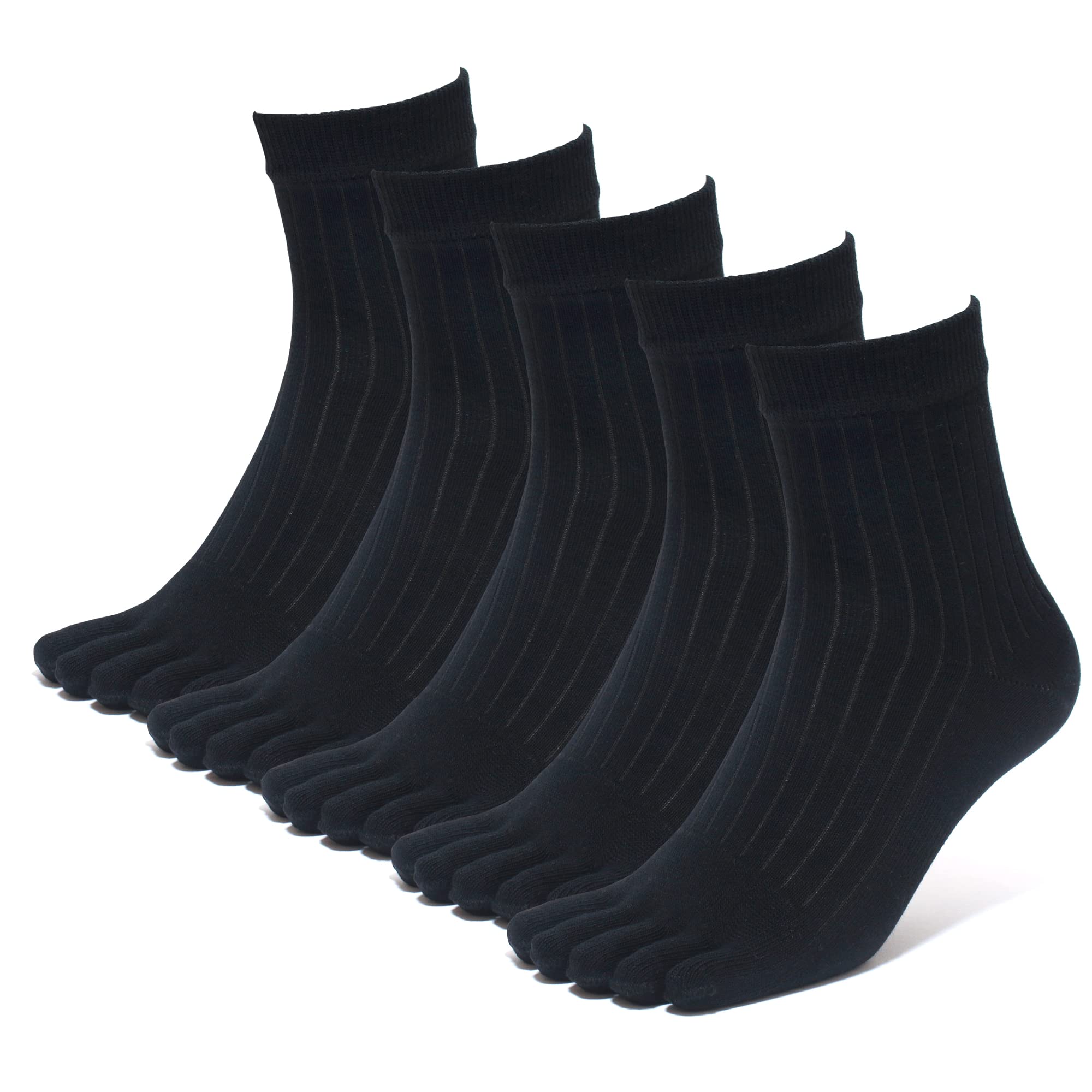 

Пальцы для размеров набора для улицы Мужские носки с пятью пальцами, Хлопок, Длина до щиколотки, Длина до середины икры, Спорт, Активный отдых, Треккинг, 5 пар (черный (5 пар) - 97BK,