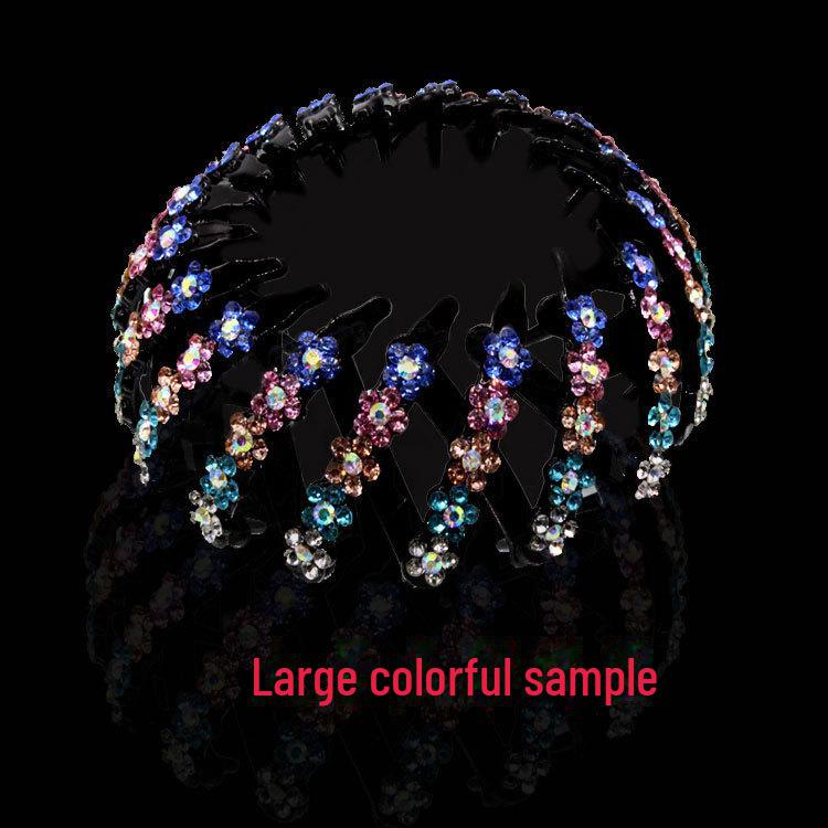 

«Элегантная заколка для волос со стразами и резинка для хвоста — дизайн «Птичье гнездо»»