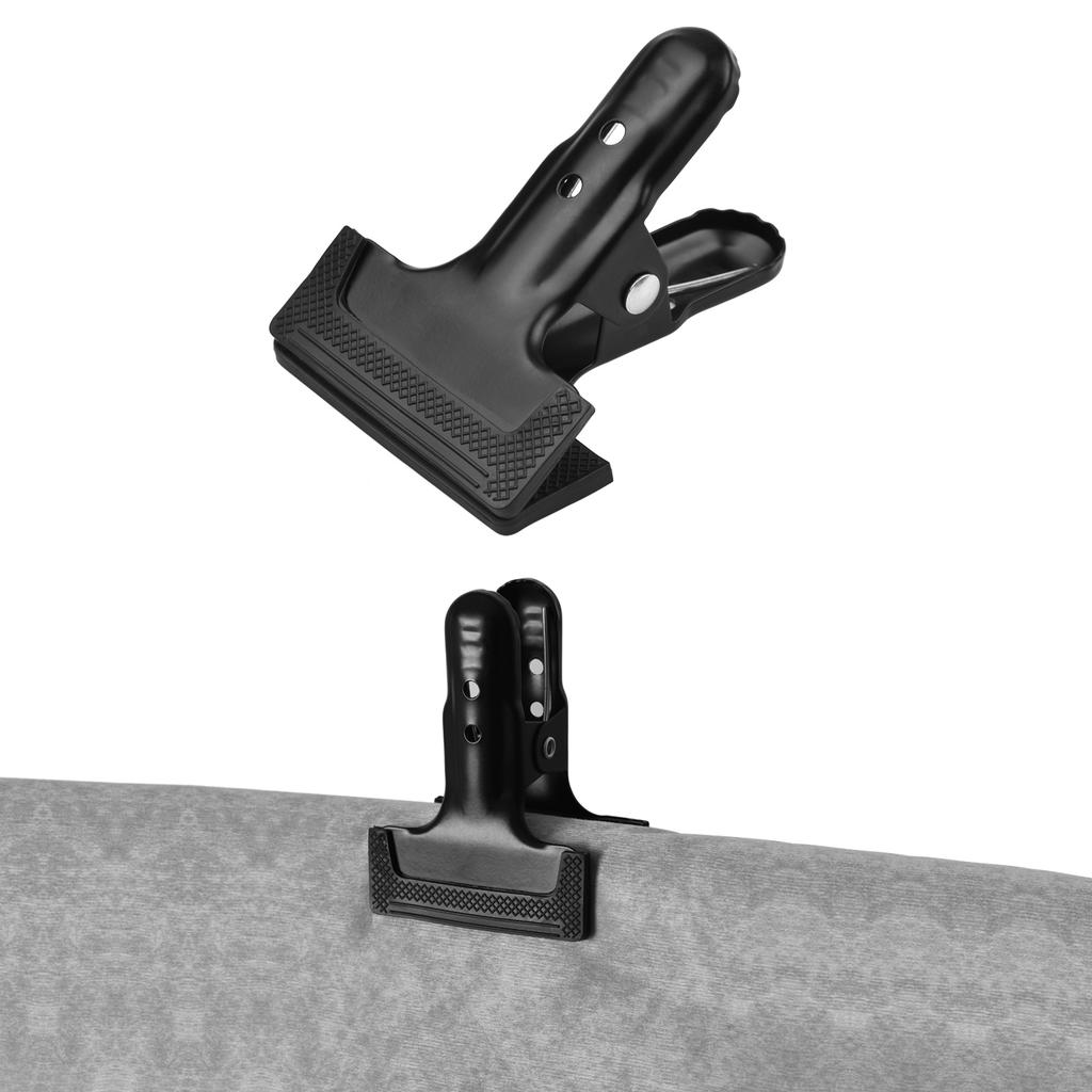 Hvy Duty Spring Metal Clip Photography Backdrop Clamps Background Support Holder with Rubber Protective Pad Photo Studio Photography Accessory, Pack o