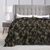 Camo Camouflage Blankets Flannel Autumn/Winter Multi-function Soft Throw Blanket for Home Travel Plush Thin Quilt