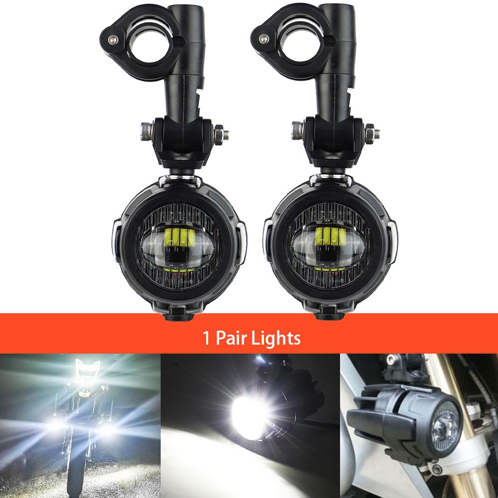 Auxiliary Lights LED Spot Driving Fog Lights for R1200GS F800GS K1600 Universal Motorcycle 40W 6000K Fog Lamps Light
