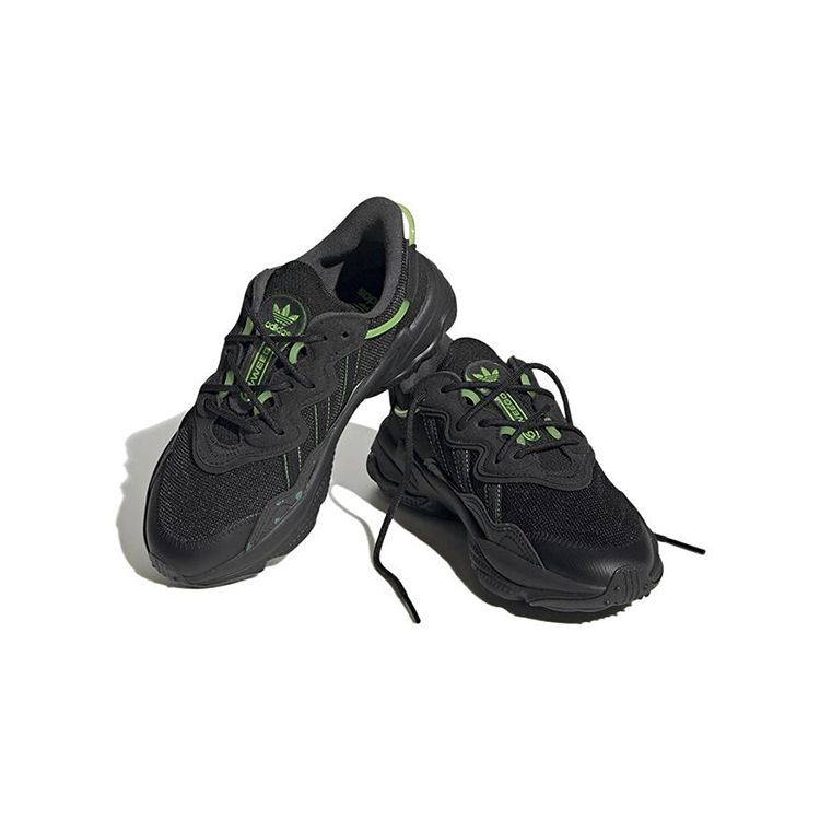 Adidas Ozweego Big Kid Luminescent Kids Sneakers Black Core-Black Solar-Green HQ1637