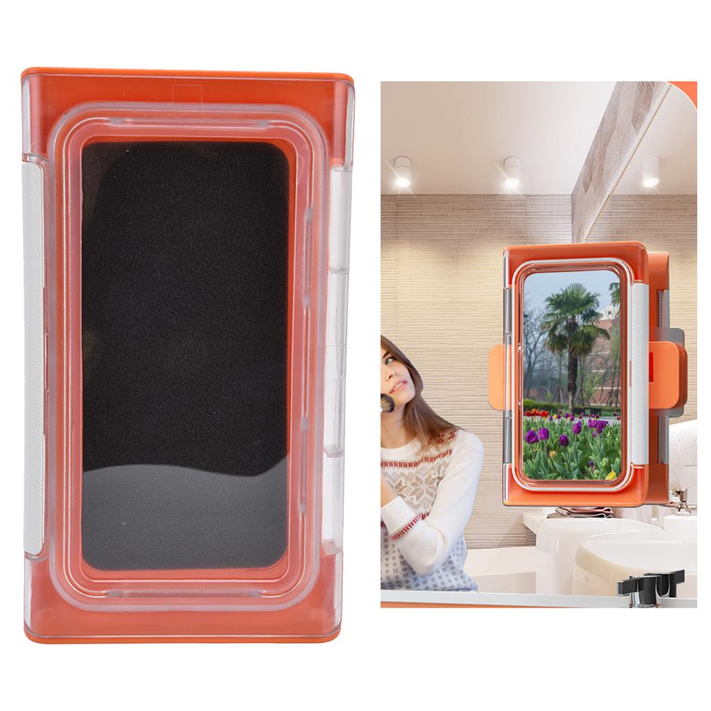 Shower Phone Holder Waterproof Bathroom Phone Box 360 Degree Rotation Wall Mounted Phone Case