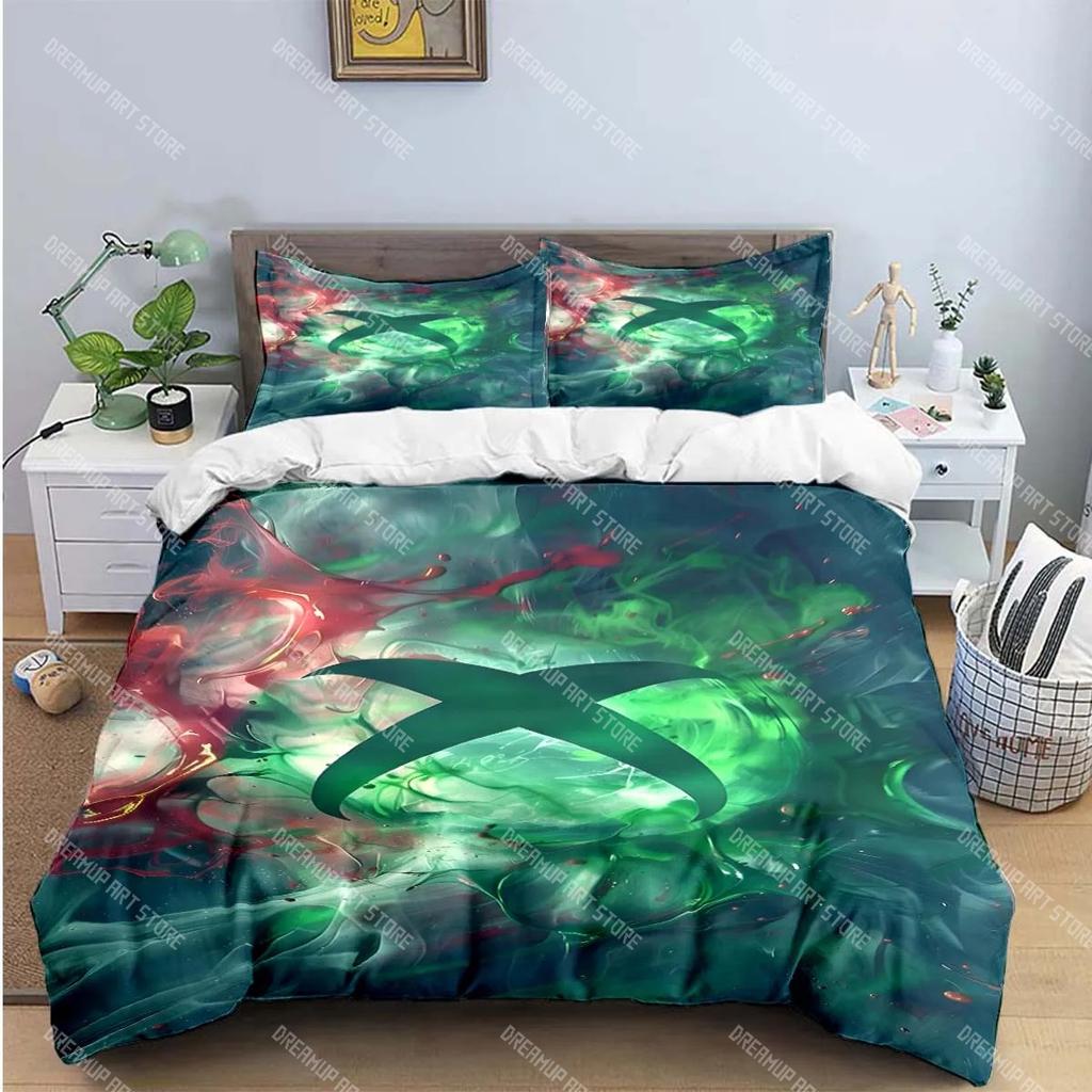 Cool Gamer X-XBox Print Bedding Sets Exquisite Bed Supplies Set Duvet Cover Bed Comforter Set Bedding Set Luxury Gift