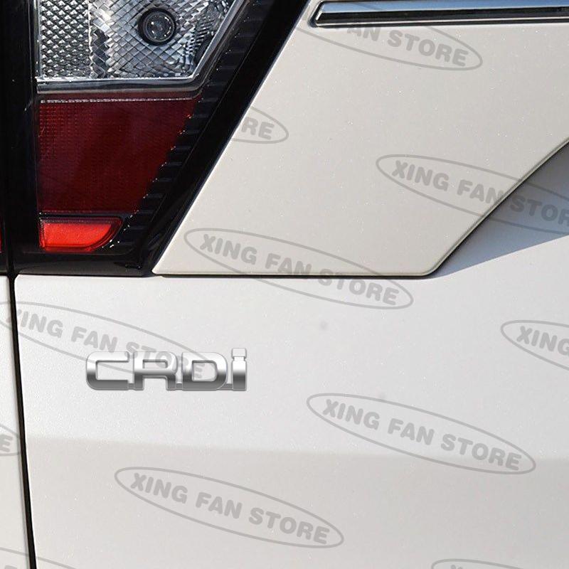 UQQV8 Auto Styling CRDi Emblem Car Rear Trunk Badge Decal Body Sticker For Kia Carnival Ceed Sorento Hyundai Accent Tucson Accessories