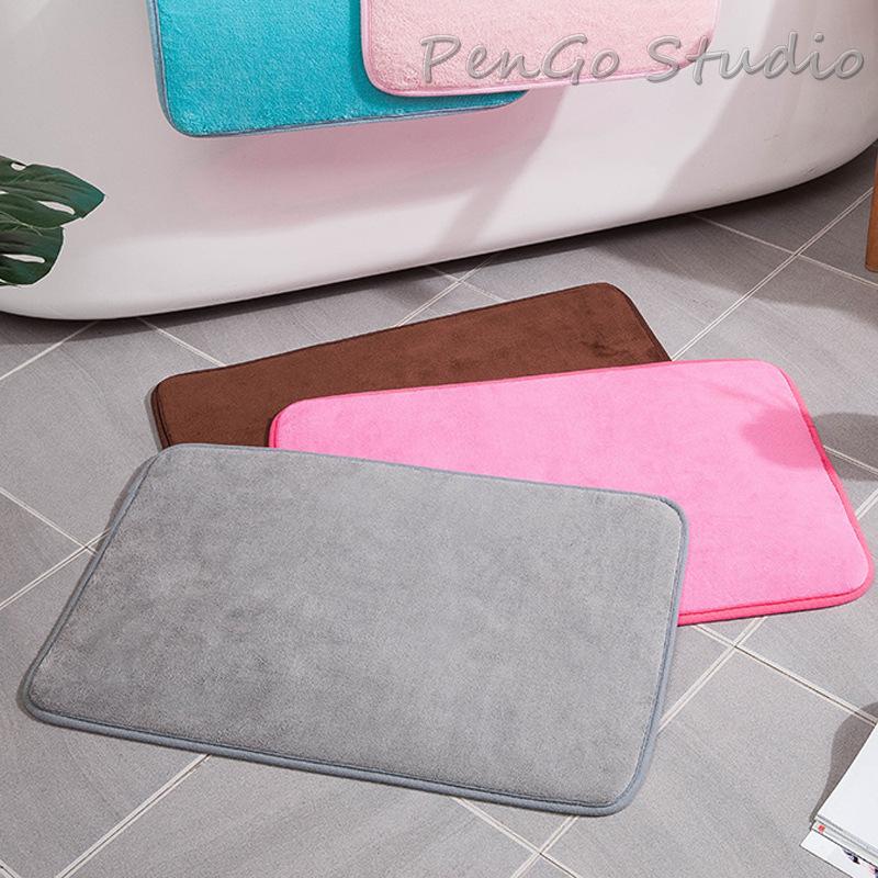 Bathroom Absorbent Floor Mat Carpet Bathroom Door Non-slip Mat Toilet ...