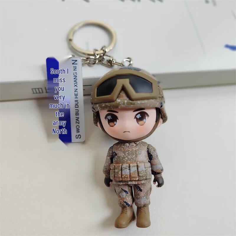 Egger Soldier Cartoon 3D Keychain