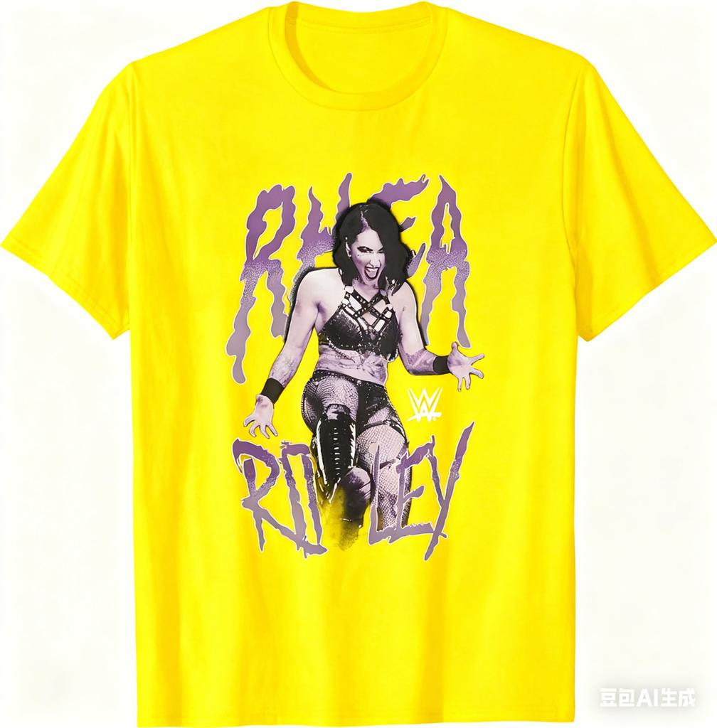 2026 Rhea Ripley Kicking Portrait Girls T-Shirt, Men Women T-Shirt High-end Luxury Is for Both Men and Women Top Y2k