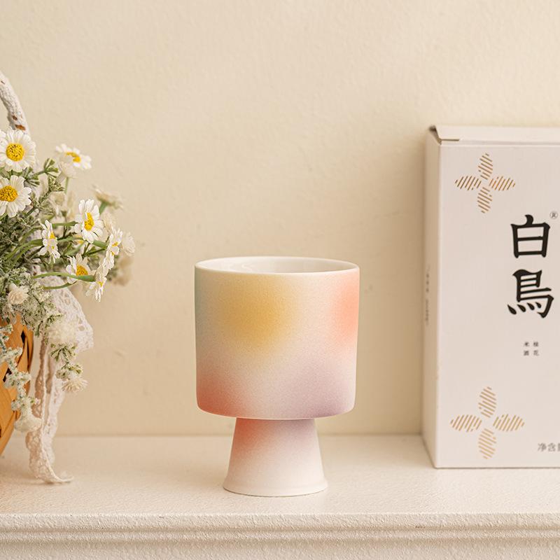 High value ins ceramic cup fun DIY dessert cup creative milkshake cup juice coffee cup household tall water cup