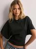2025 Koreanischer Stil Damen Rundhals Kurzarm Lockeres T-Shirt - Vielseitiges Einfarbiges Sommer Oberteil