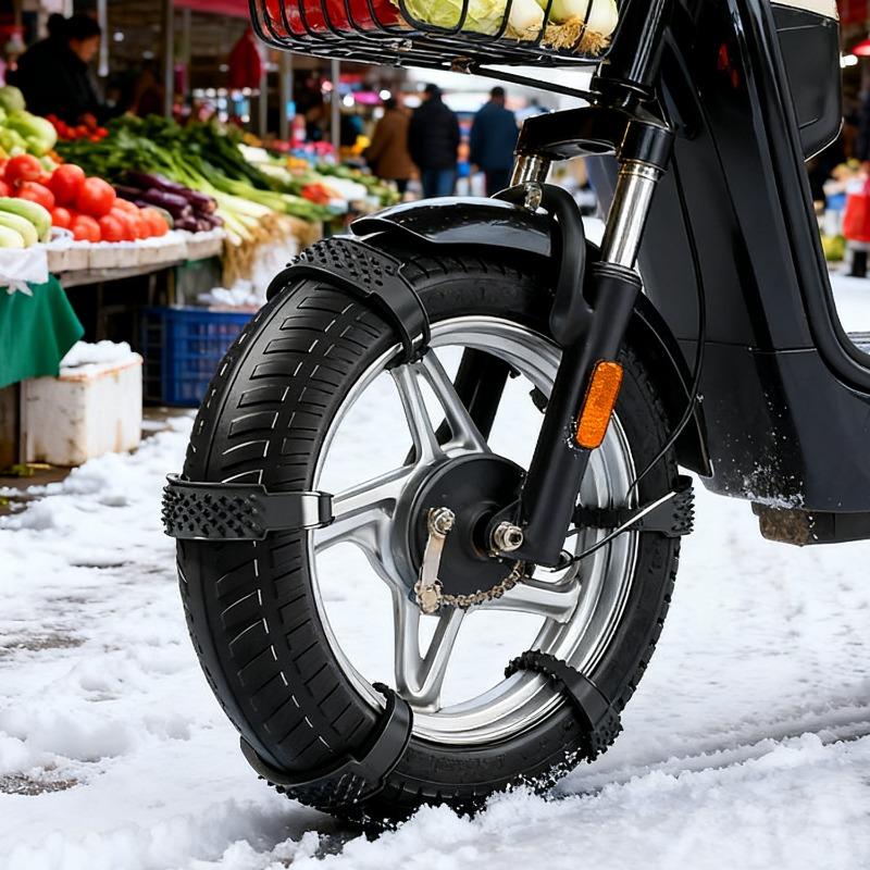 Motorbike Tire Anti Slip/Skid Tyre Chain Winter Emergency Safety Belt Reusable Motorcycle Snow Chains Accessorie 4-8PCS
