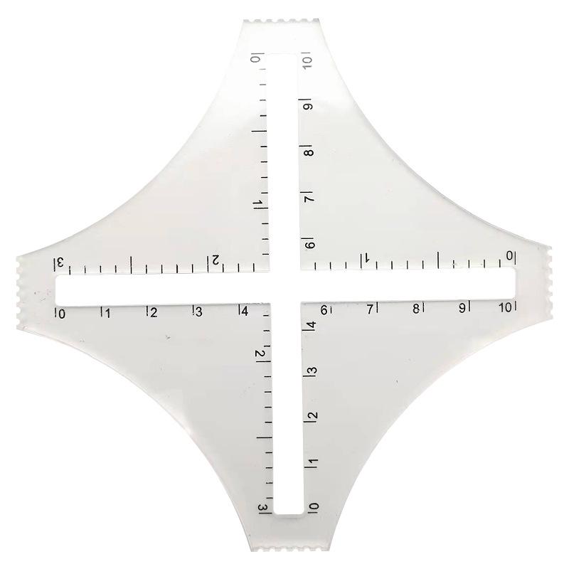 Acrylic Irregular 90° Sewing and Patchwork Ruler for Fabric Cutting