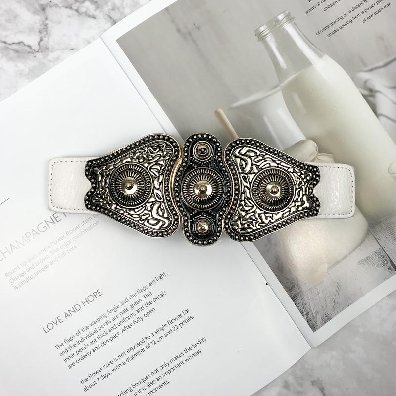 

Четыре сезона в наличии новый ремень женский кожаный модный универсальный джинсовый ремень украшение с юбкой, костюмом, свитером талии крышка 68*3.6cm белый