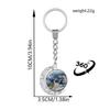 Japanese Wave Ukiyo-e Art Double-Sided Rotating Keychain Pendant