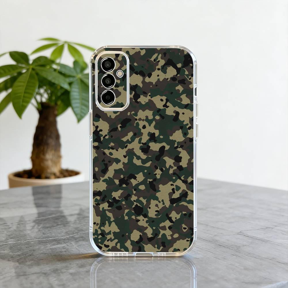 Camouflage Phone Case Transparent Silicone Soft For SamsungA10,12,20,21S,30,31,40,50,51,52,70,71