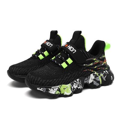 Boys' Sports Shoes 2025 Spring and Autumn New 7-12 Breathable Children's Mesh Shoes Medium and Large Boys' Light Running Shoes