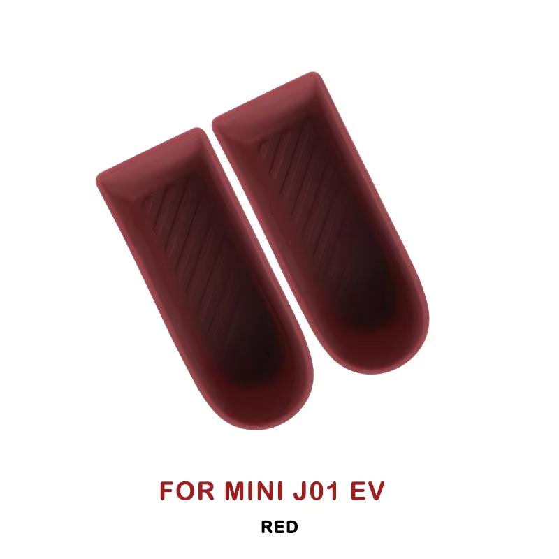 2Pcs Silicone Car Door Window Lifter Storage Box Accessories Trim For Mini Cooper F66 2024 2025 J01 EV Interior Decoration