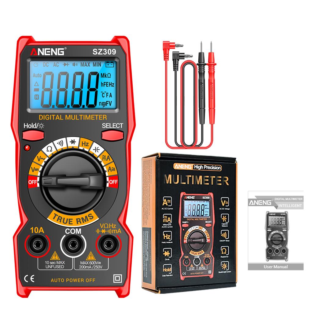 ANENG SZ309 Smart Multimeter 1999 Count High Precision Electrical Tester LCD Backlight ACDC