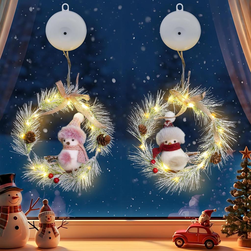 suddus Christmas Window Lights Decoration, Star, Bell & Tree Multicolor