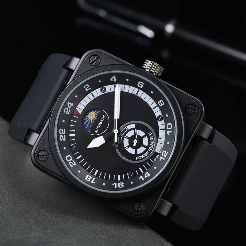 BOPAI Luxury Men's Automatic Mechanical Watch Star Series 3-Hand Luminous Silicone Strap