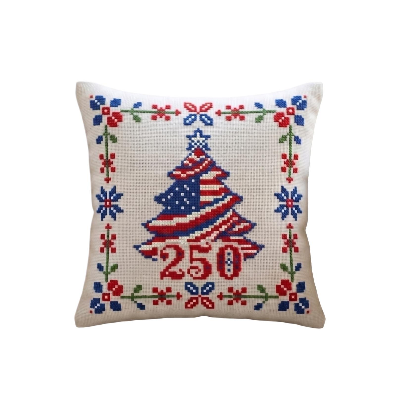 

Double-sided 0th Anniversary Cross- Pattern Pillowcase (Pillow Insert Not Included ) One Size