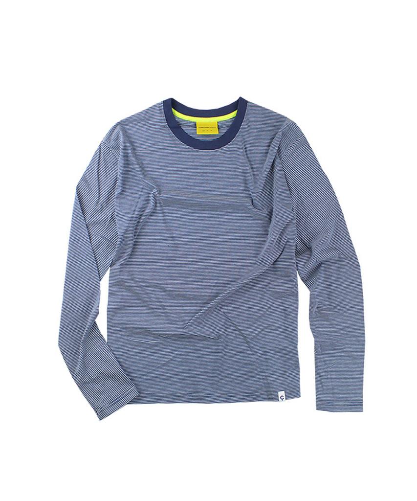 CONICHIWA BONJOUR Multi-Stripe Long Sleeve (White/Air Force)