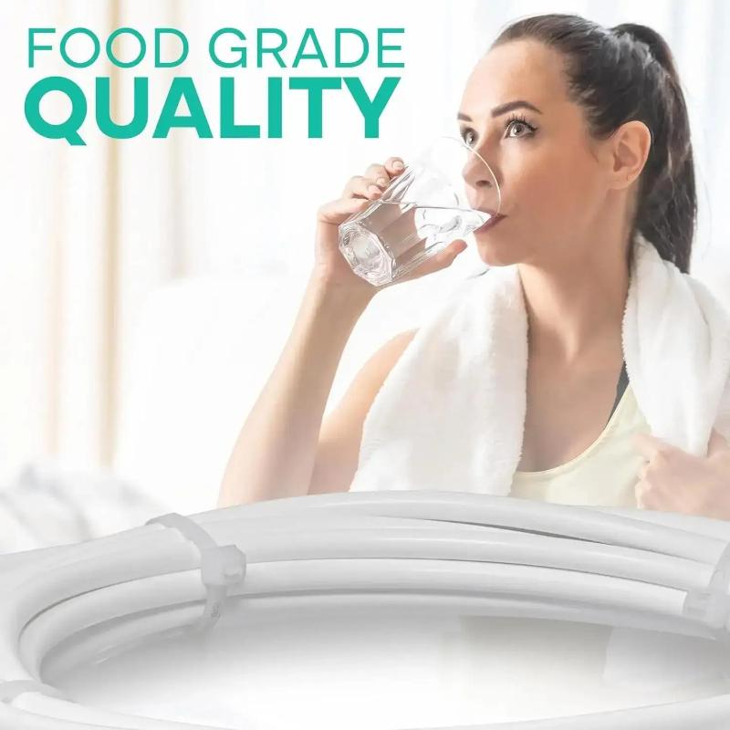 1/4" Außendurchmesser Lebensmittelqualität Schlauch/Rohr 5/10/20/50m - Schnellverbinder für RO-Entmineralisiertes Wasser, Kühlschrank, Fischbecken