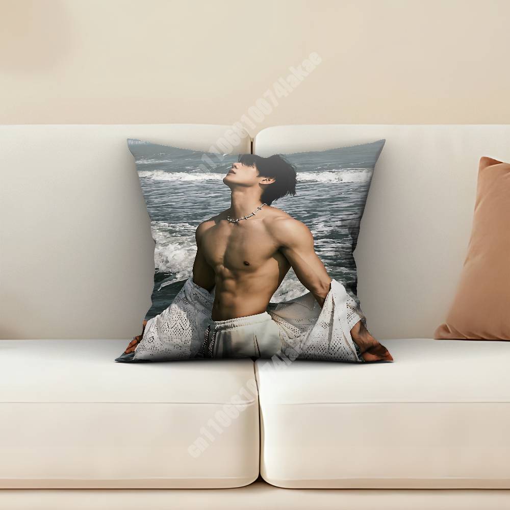 Strong Muscle Boyfriend Handsome Man Sofa Couch Pillow Cover Cushion Case Cozy Bedroom Accent Studio Furnishing